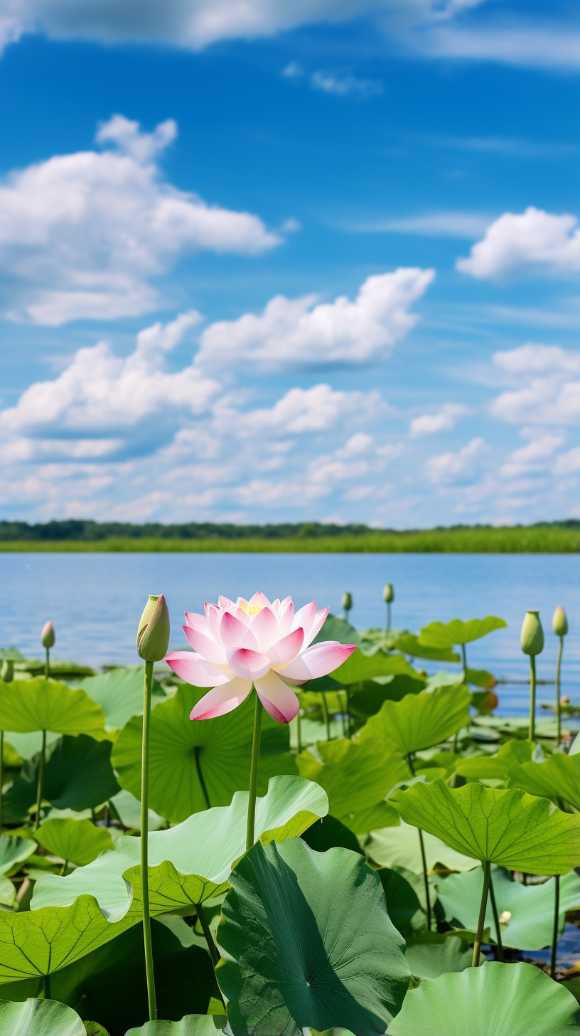 荷花池风景图片大全图片