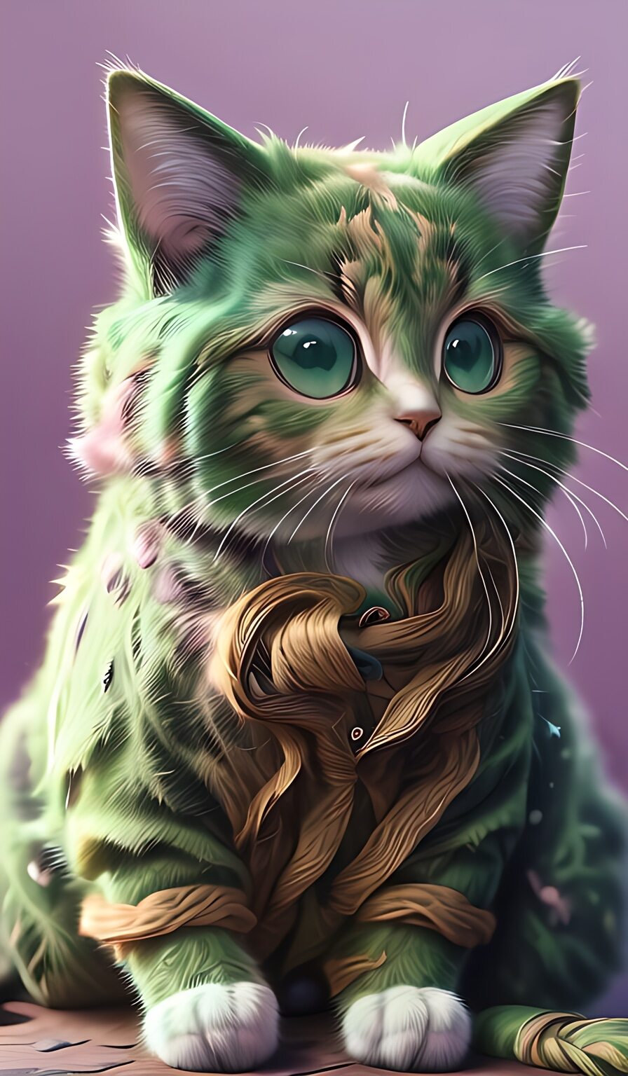 看到这只卡通大眼睛猫咪,真是让人心都要化了!