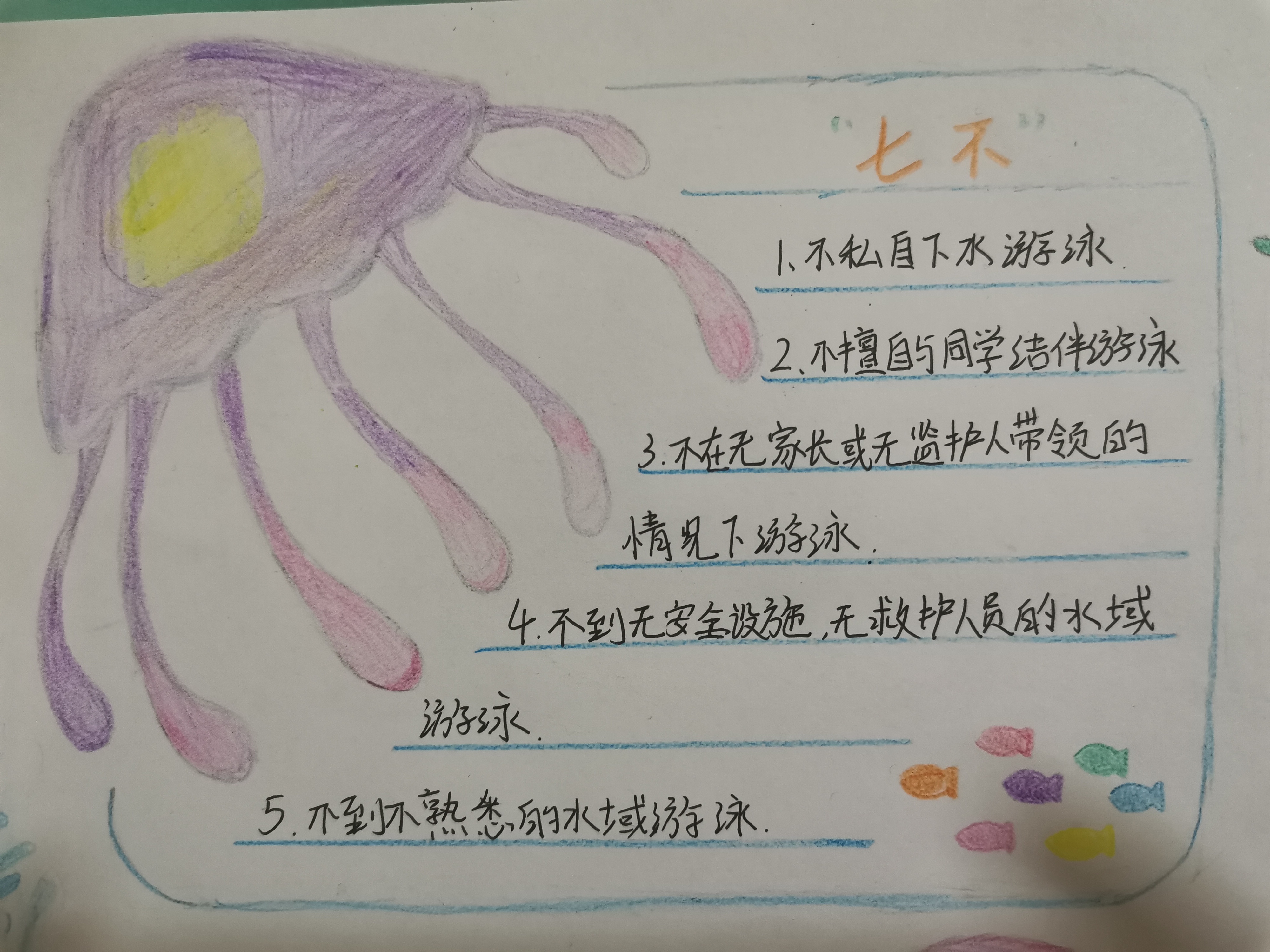 防溺水手抄报简单好看