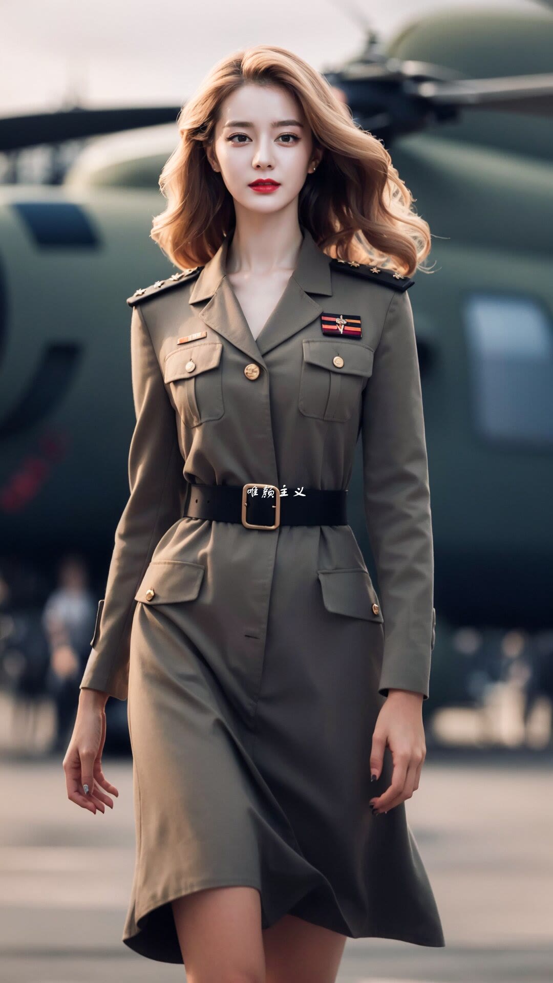 "🔥热力四溢的红裙,透露着女军人的坚毅与温柔