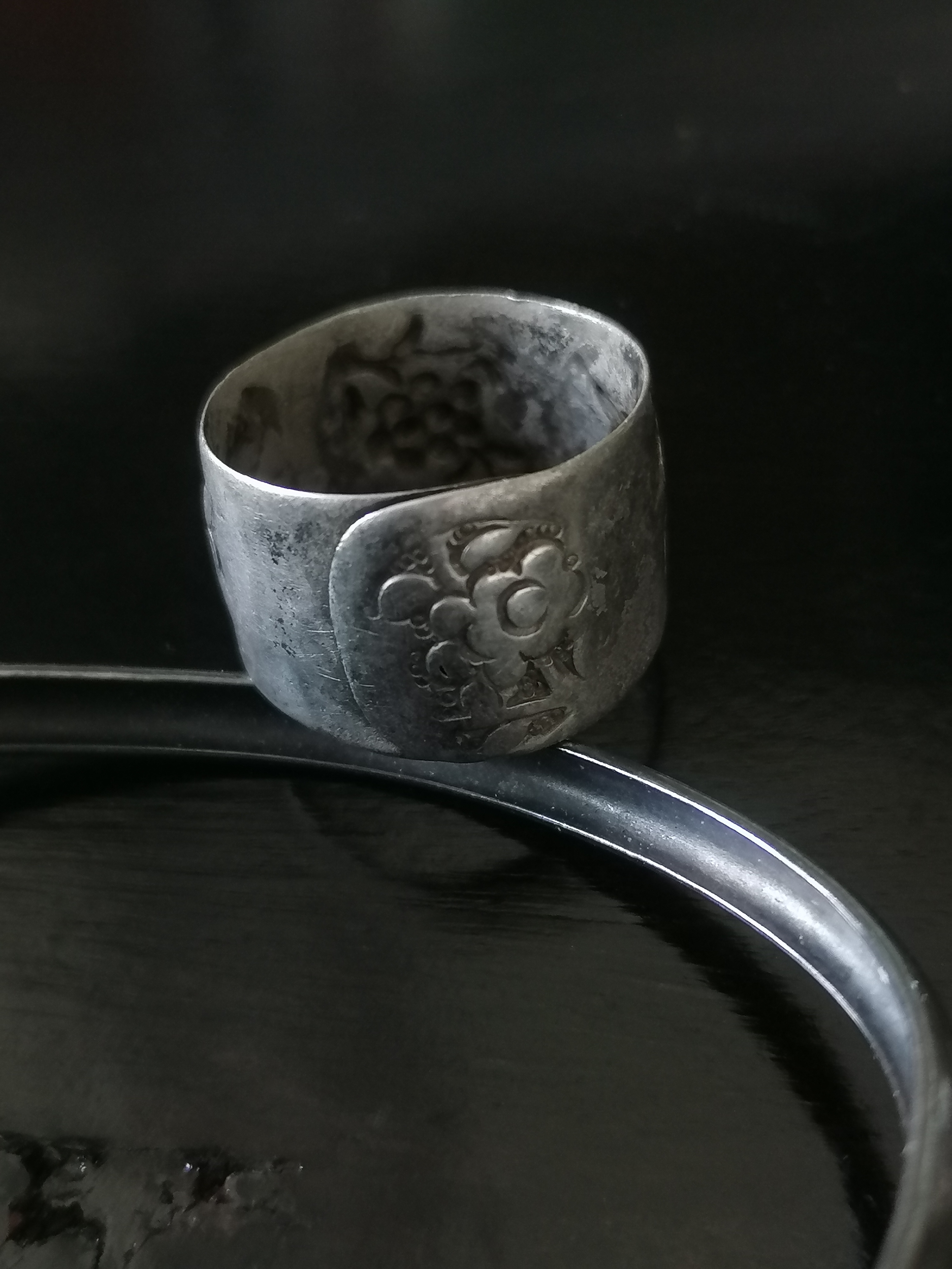 一些即将更新的明清民国老银首饰,包括老银皮球花指环