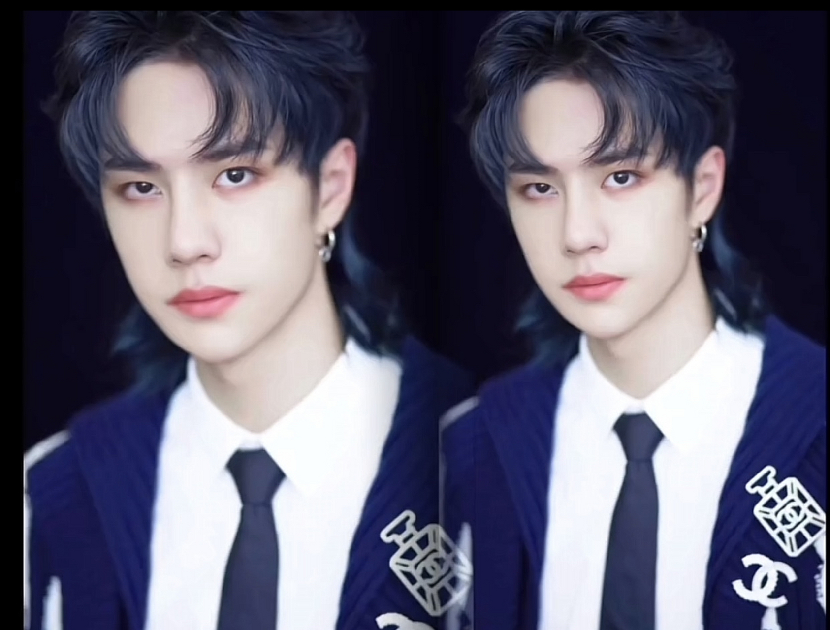 王一博的狼尾发型,巨帅巨潮!