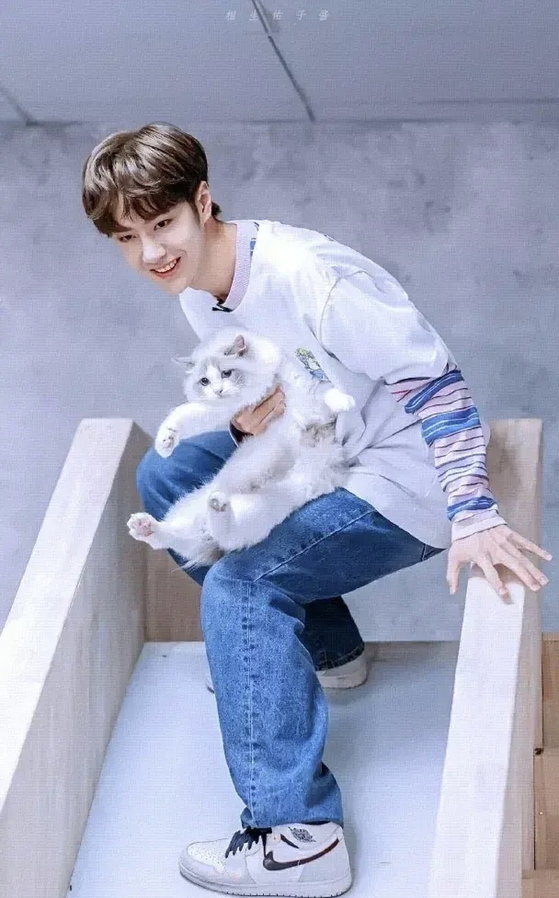 好羡慕这只猫咪[嘻嘻] 被王一博抱着一起玩好幸福啊!