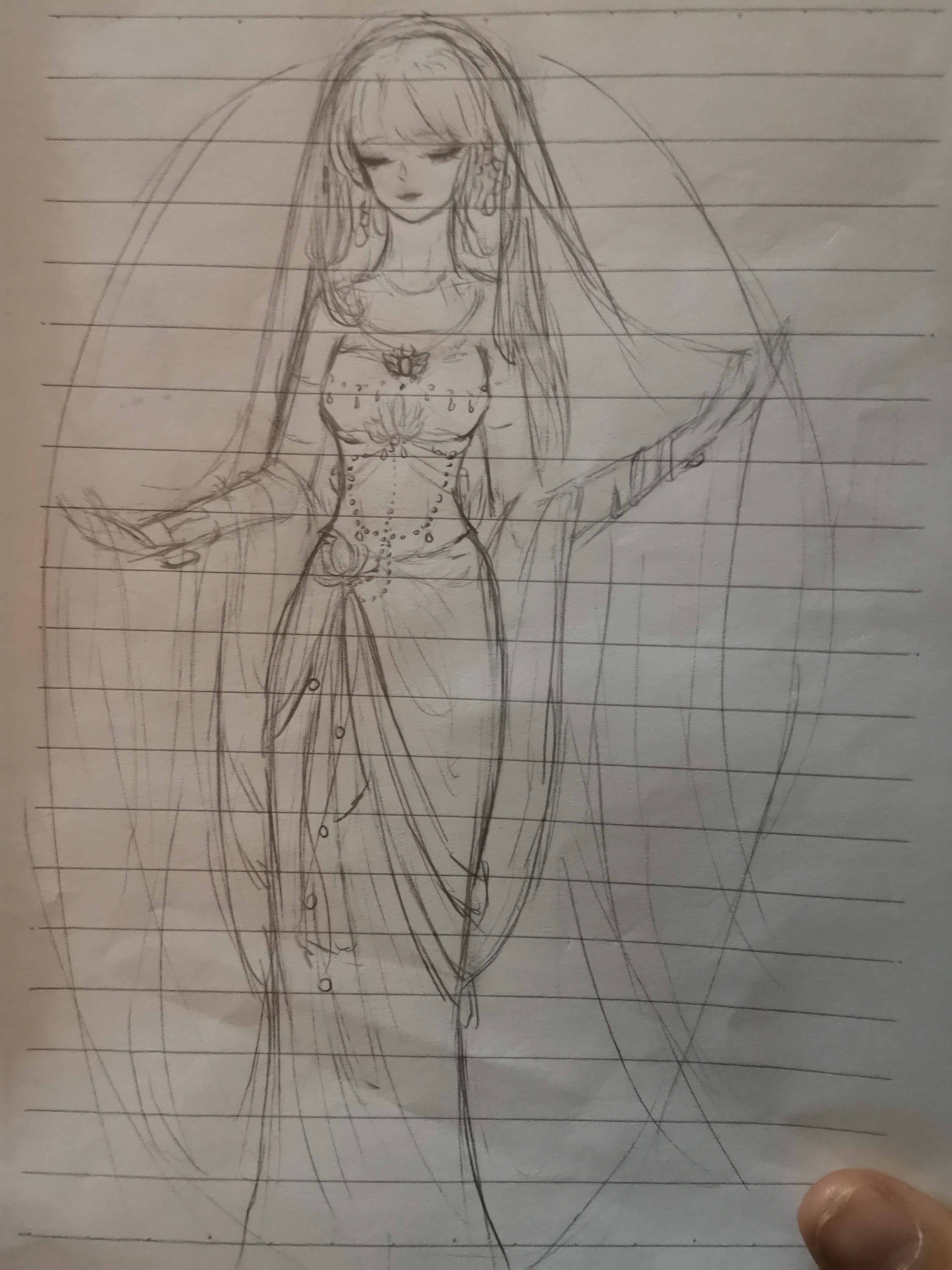 今天尝试画西域风美女,有没有圣女光环的感觉,嘿嘿嘿97好看吗?