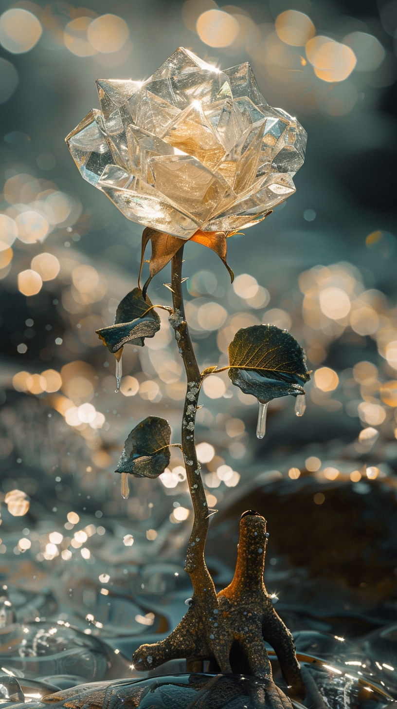 水晶花的祝愿 愿这晶莹的花朵带给你透明纯净的心境和不断前行的勇气