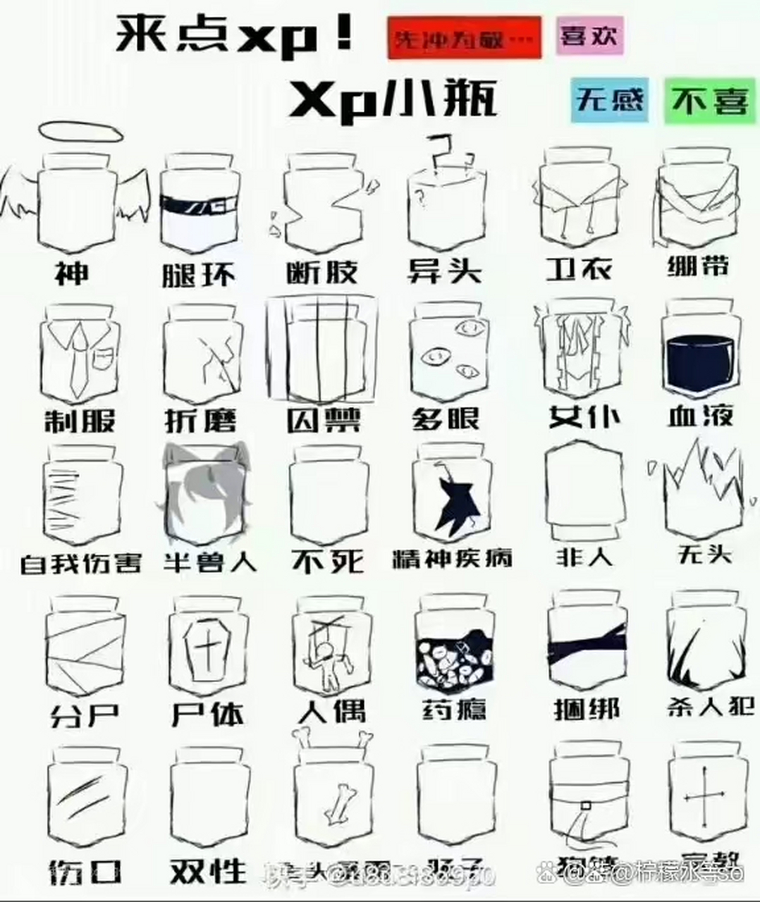 一起来填填?#耽美# #xp# #小瓶子涂鸦大赛# #变态