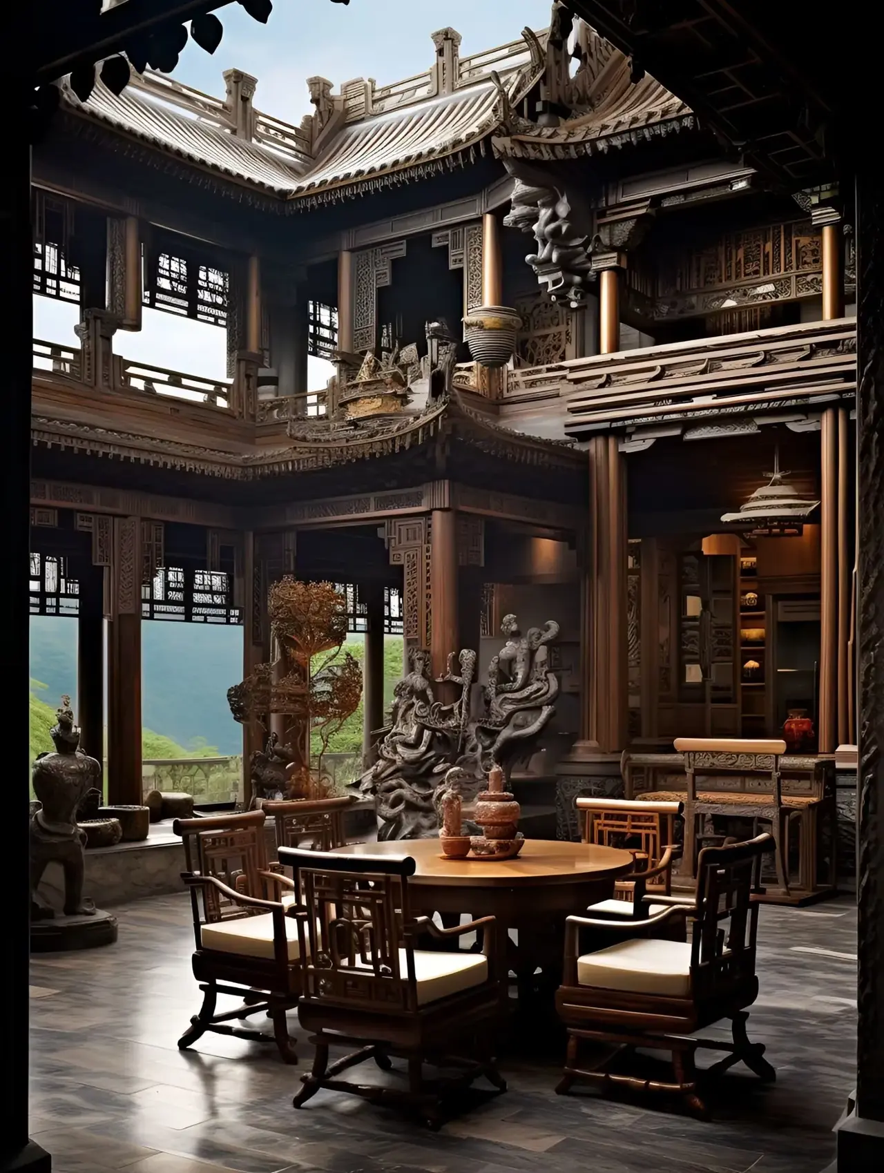🏛️踏入这个充满古典韵味的空间,首先映入眼帘的