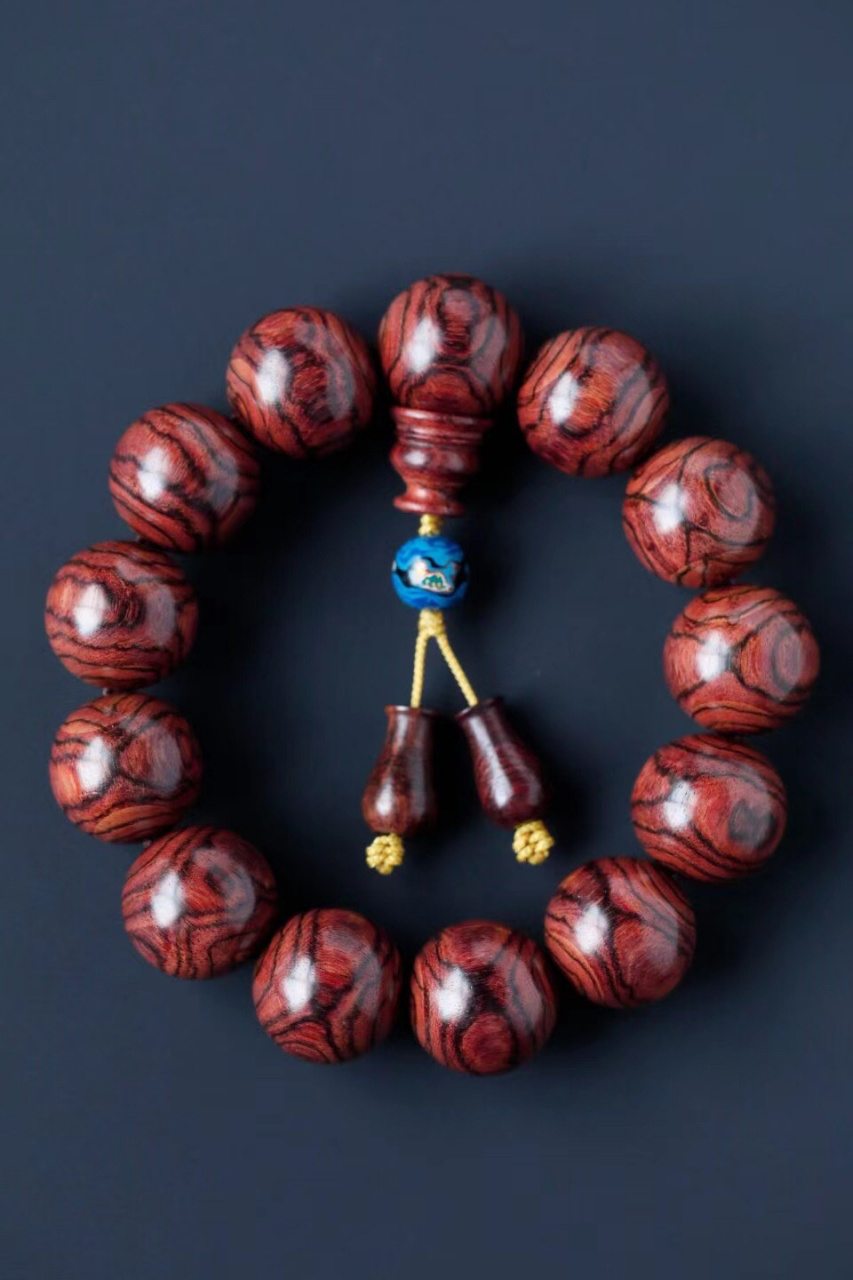 【5631】 x纹对眼 油梨海黄老料18mm 纹理绚丽 降香浓郁 约38.1g