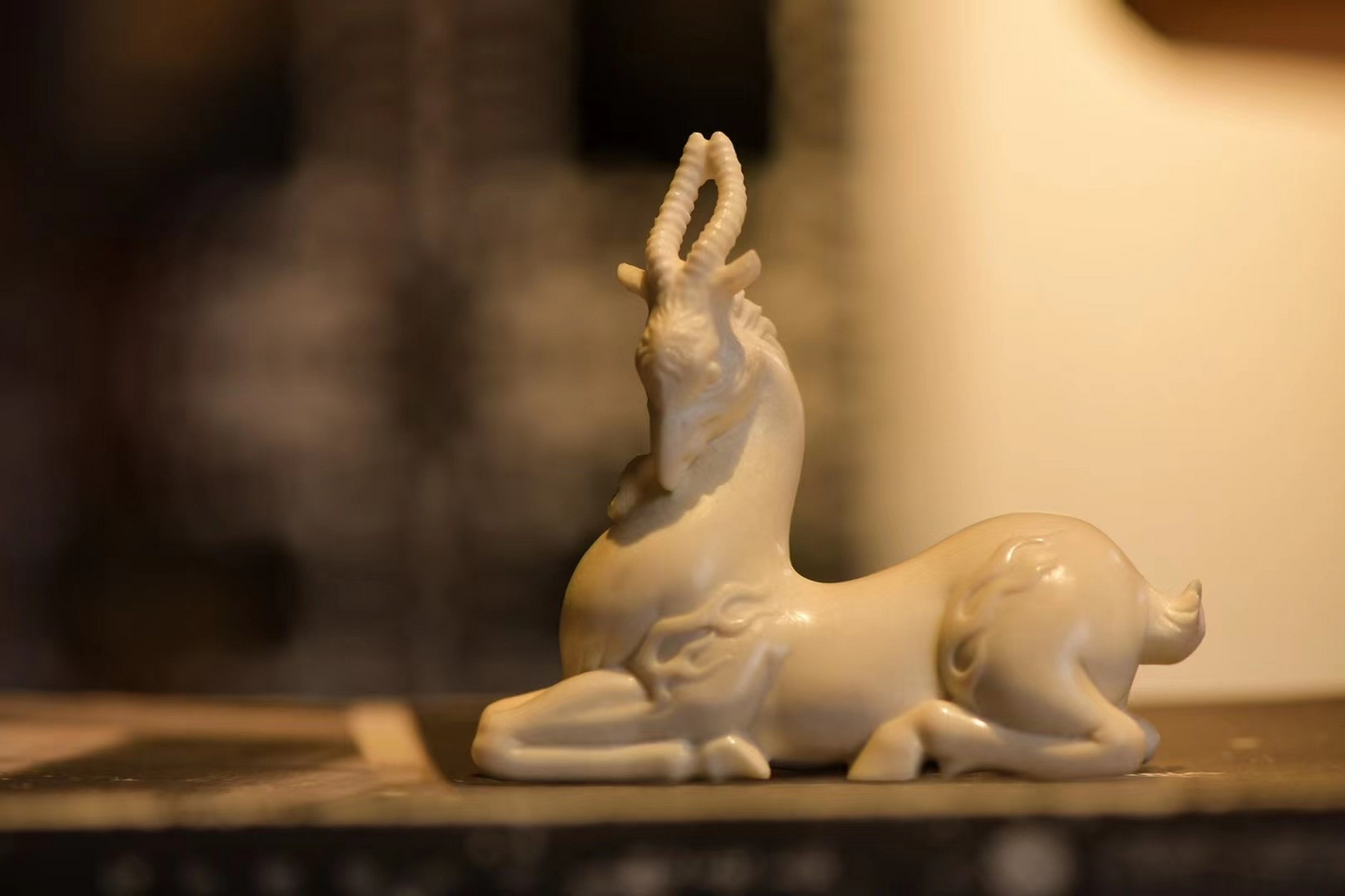 鹿角|飞廉 远古神兽,秦人先祖,鸟头鹿身,兽首作鹰首,工品兼备,得未曾