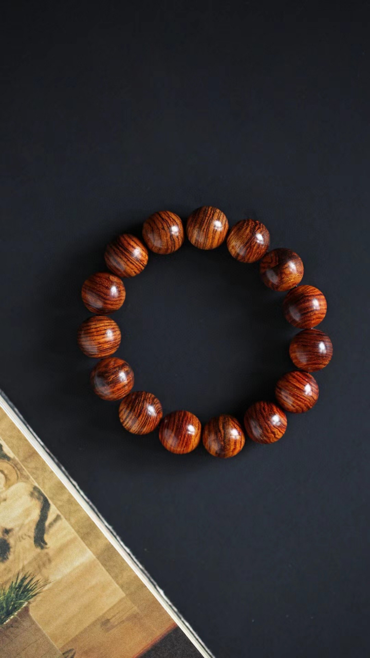 5手串 海黄 虎皮纹1.5手串 纹理清晰