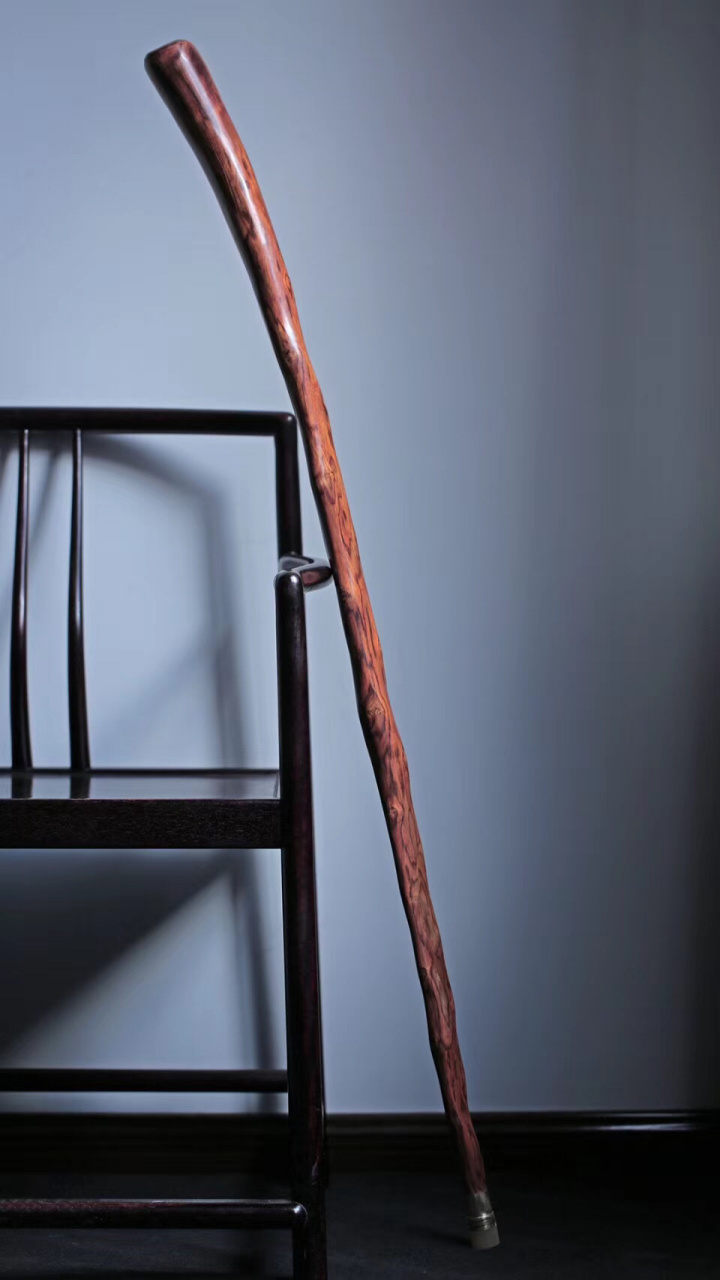 鬼眼虎皮纹海黄 寿杖  随形有型,料质一流, 质感润泽莹亮, 手握舒适