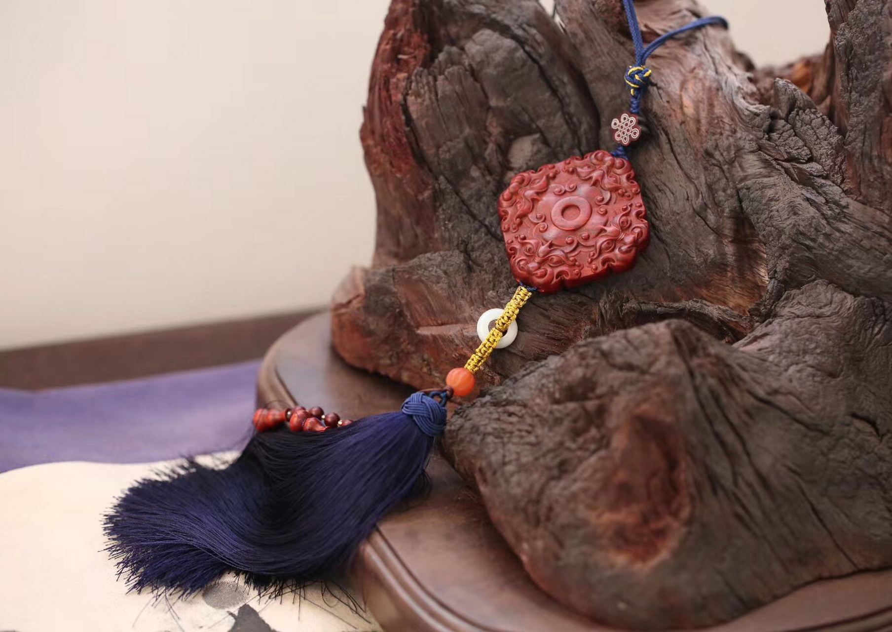 四方兽牌,可纳四方之财  【品名】镇守四方 车挂 【材质】印度小叶