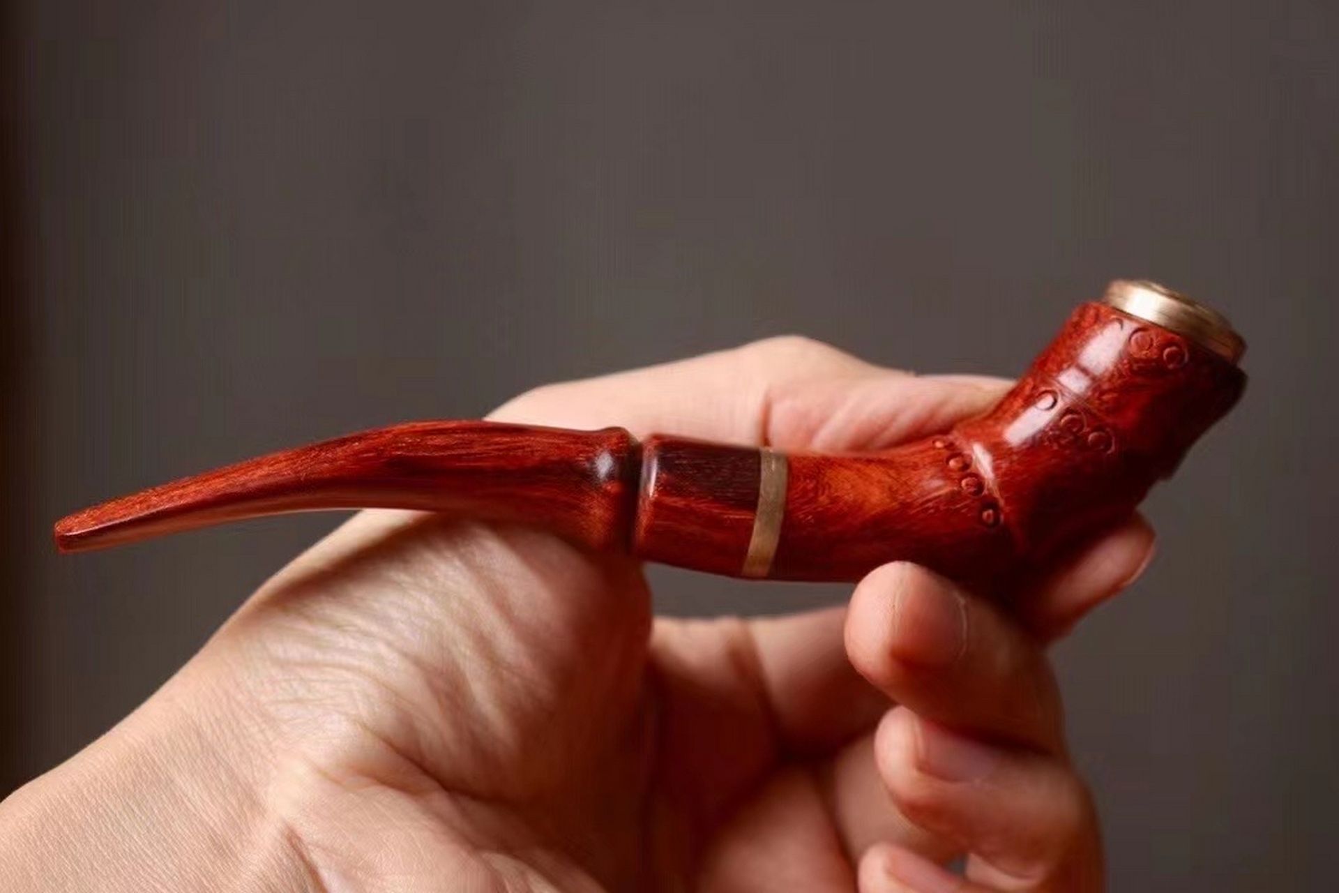 印度小叶紫檀 烟斗 纯手工制作,独一无二, 男士首选,送礼自用佳品