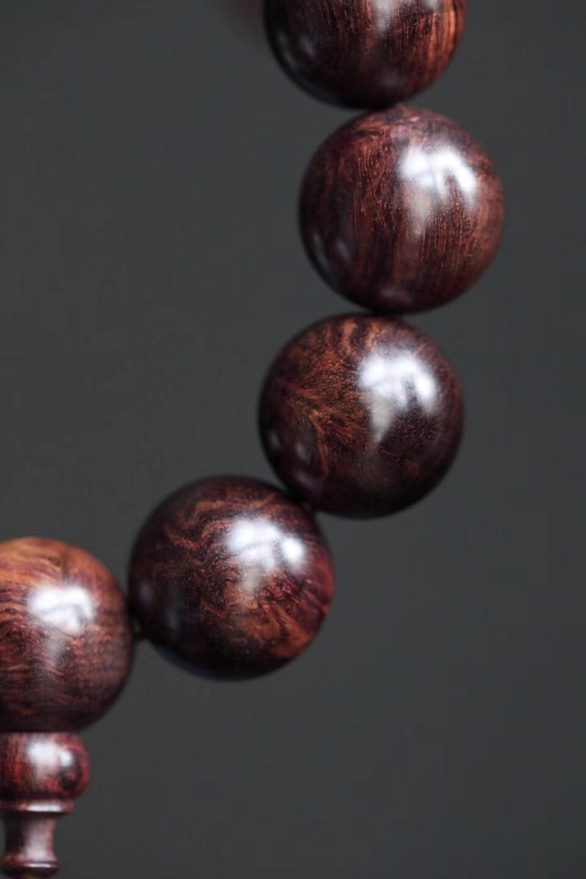 【5622】瘤疤水波纹海黄油梨20mm 纹理绚丽 降香浓郁 约60.9g