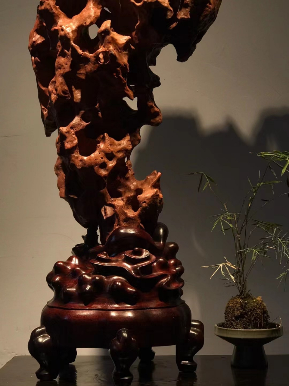 红太湖石 宋杜绾《云林石谱》云太湖石"一种色白,一种色青,一种微青"