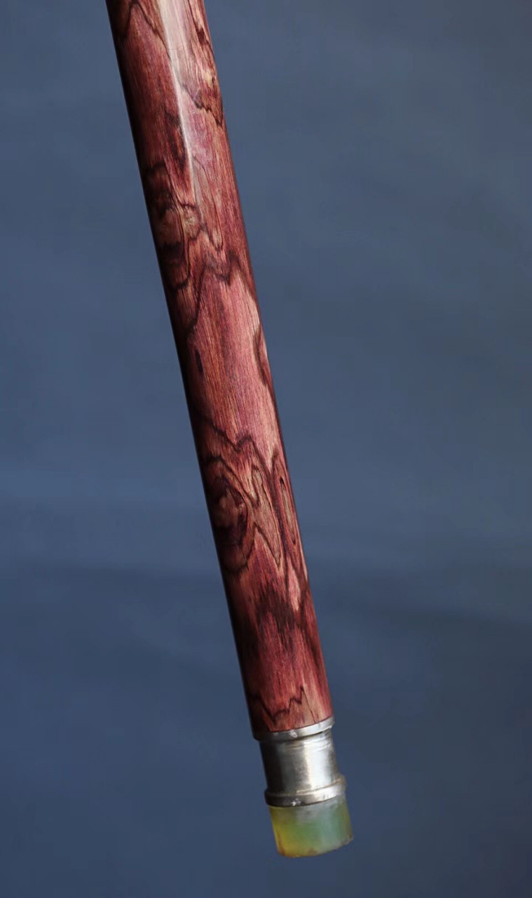 鬼眼虎皮纹海黄 寿杖  随形有型,料质一流, 质感润泽莹亮, 手握舒适