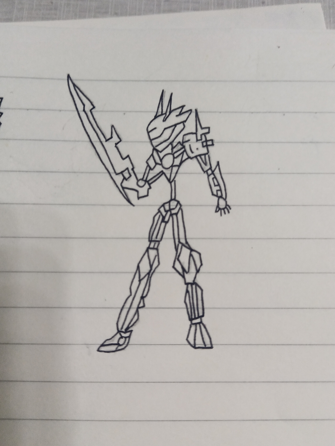 自己画的火柴人机甲