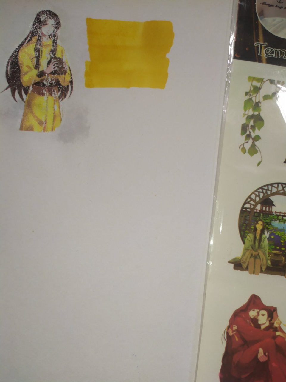 魔道祖师# 魔道纹身贴贴在纸上……感觉不咋好[捂脸]但又舍不得贴在