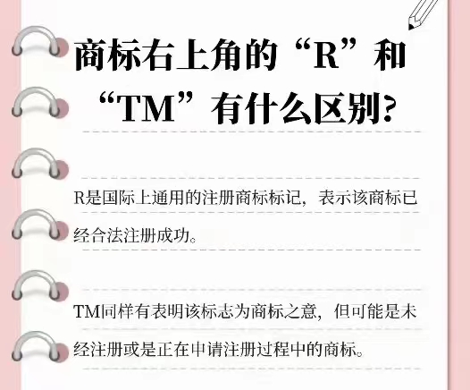 商标右上角的"r"和"tm"有什么区别?