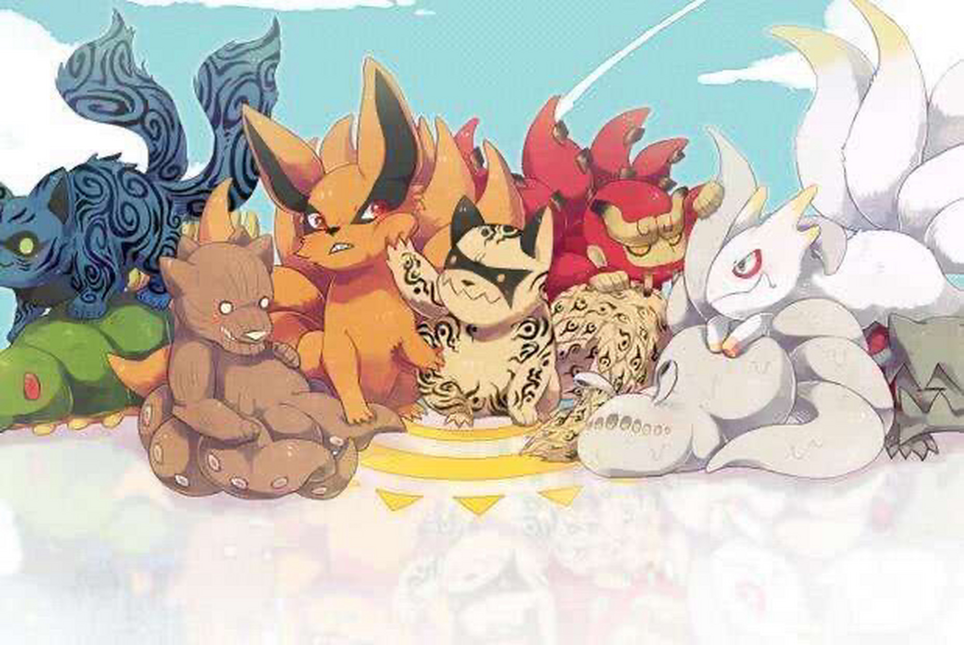 卡哇伊的尾兽们 #火影忍者#