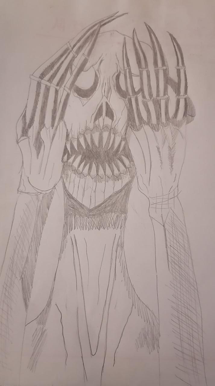 亲手绘画scp 096脸部(新手入门,所以画的不好)