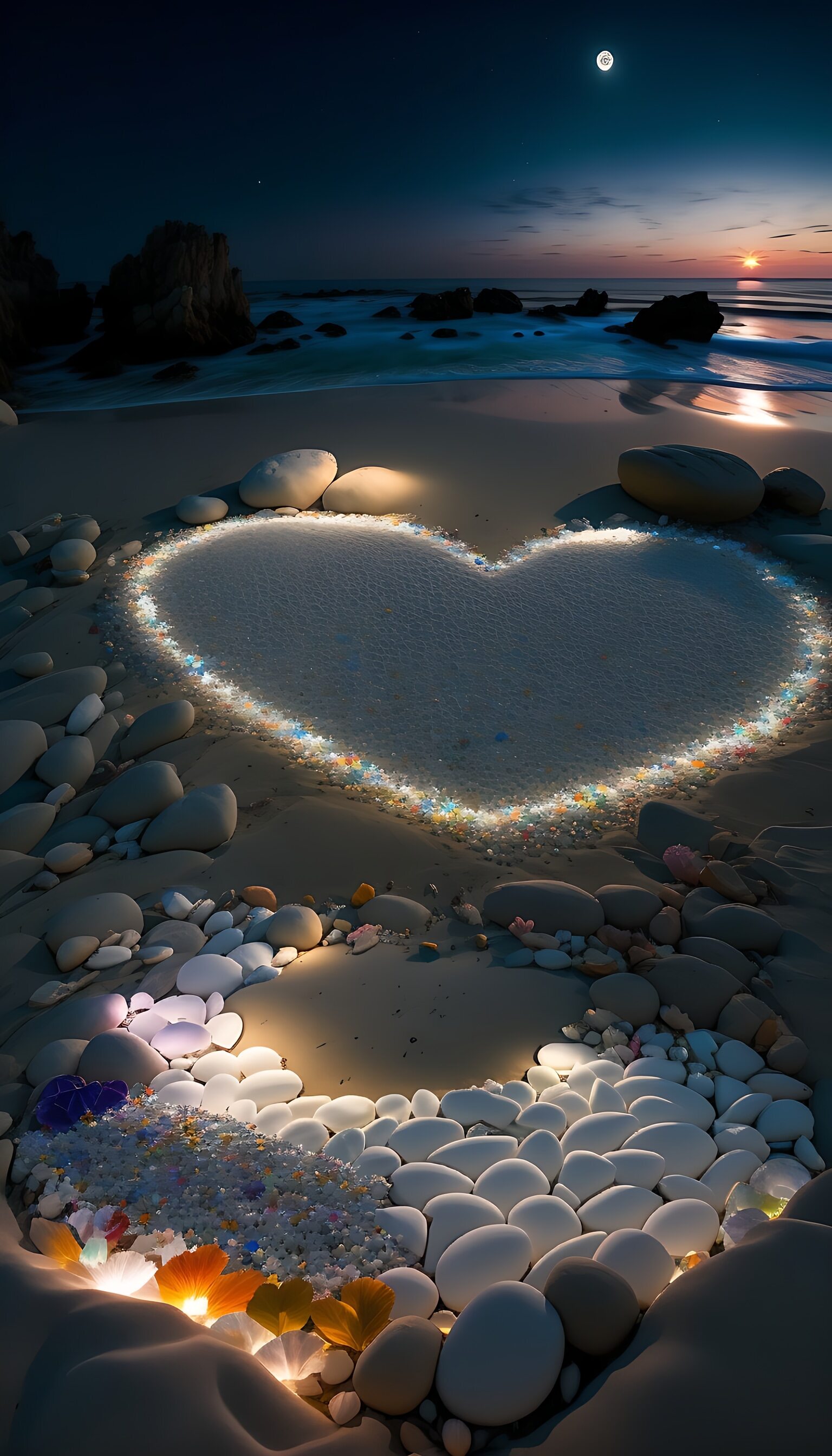 月下海誓,石上开出心形的梦.