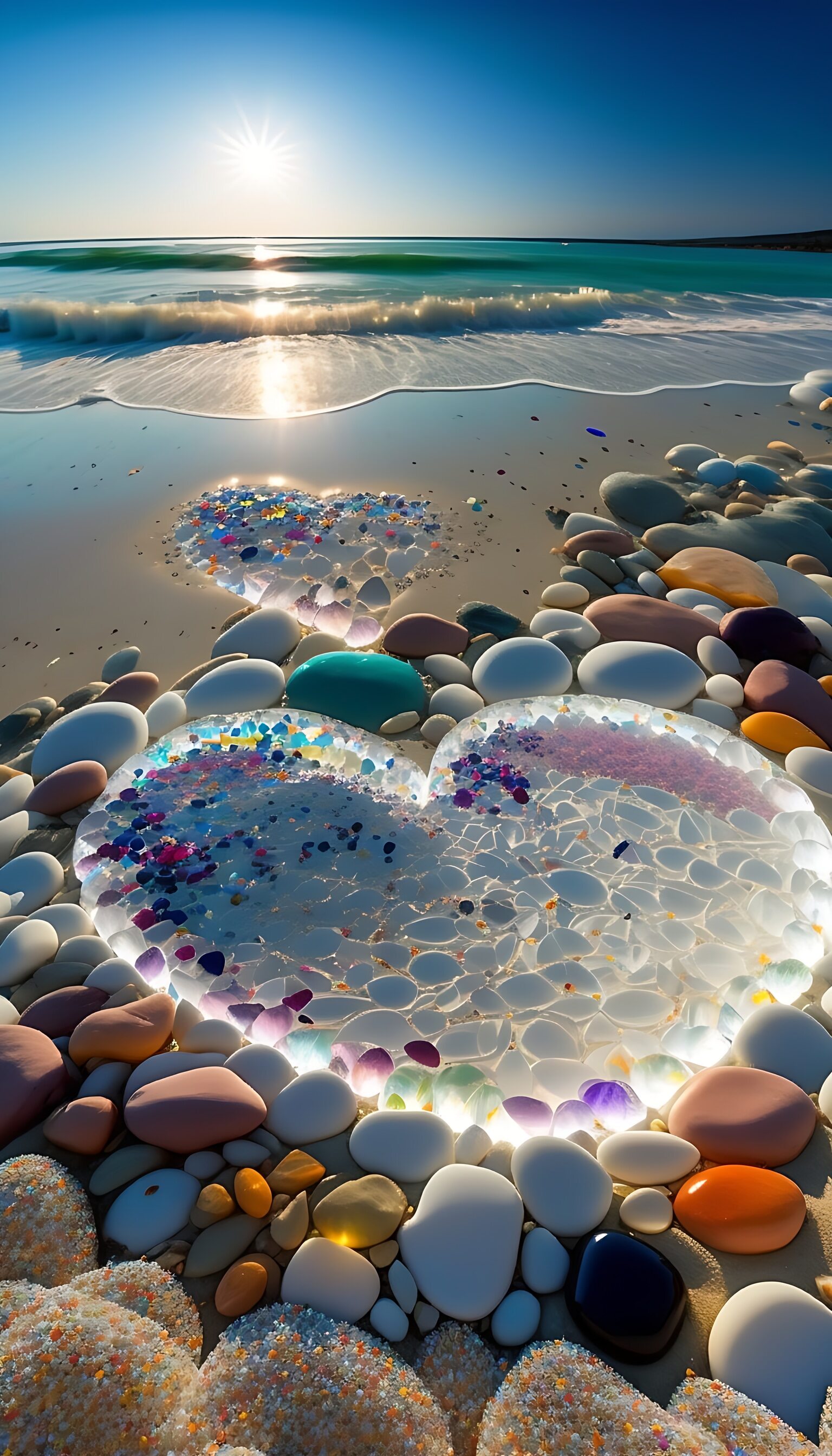 海浪的轻抚,夕阳的温柔,在这片贝壳海滩,每一步都是爱的印记