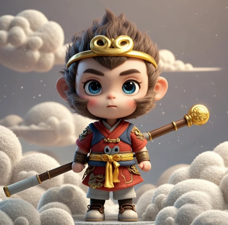 它不再是那个威风凛凛的战神,而是变成了一个小可爱,萌萌哒!