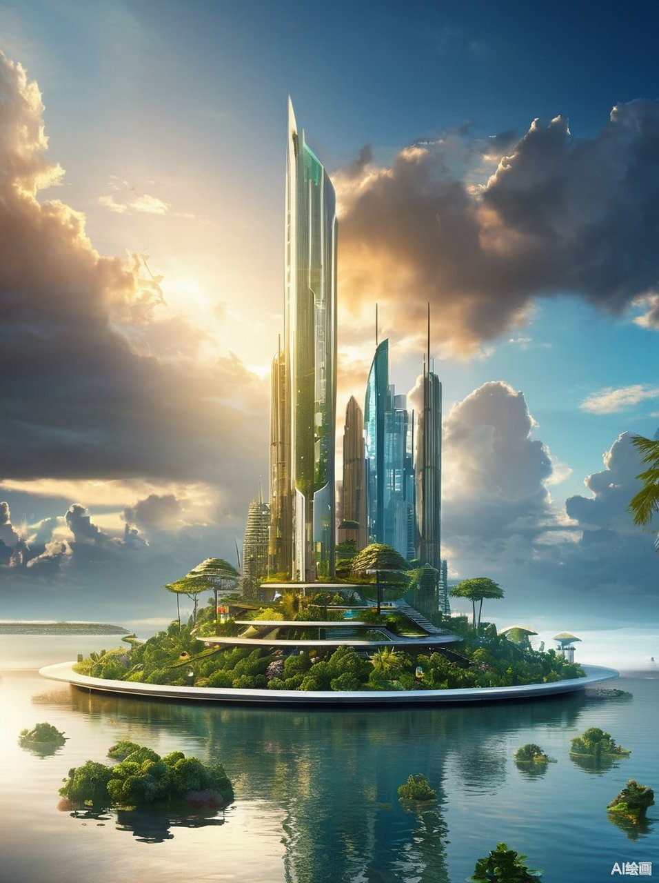 漂浮在水面上的透明圆球形建筑78  98你有想过未来的城市会是什么