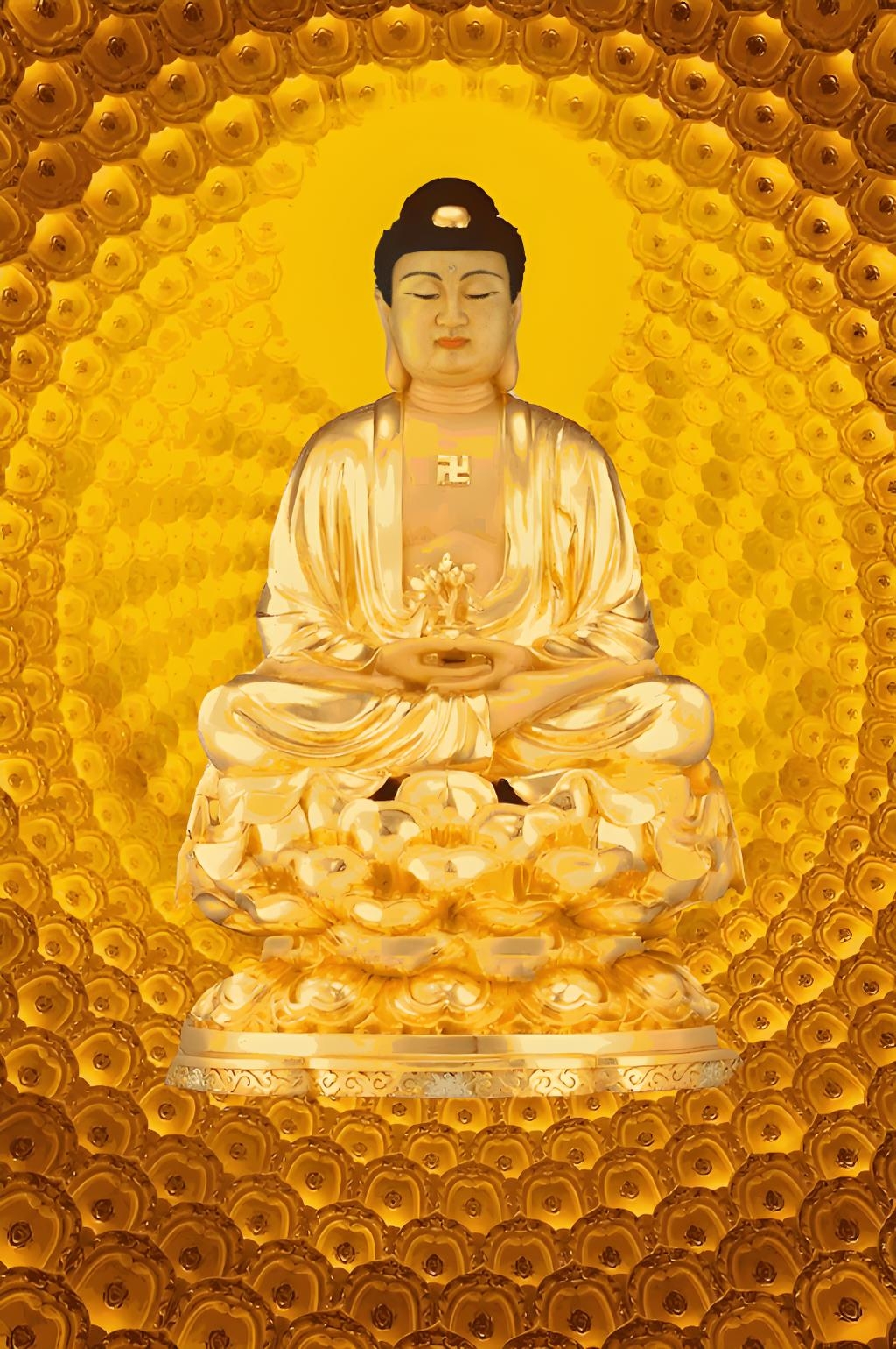 如来佛祖,金光闪闪,慈悲为怀,保佑众生南无阿弥陀佛