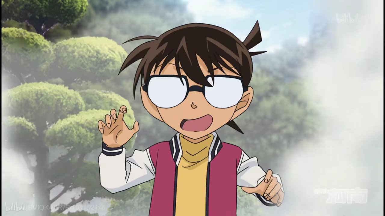 名侦探柯南# 小小柯南之反光眼镜