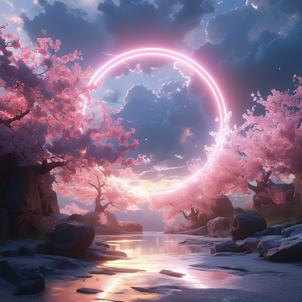 这粉红色的光晕太梦幻了,樱花树下的小确幸,感觉自己就像走进了二次元