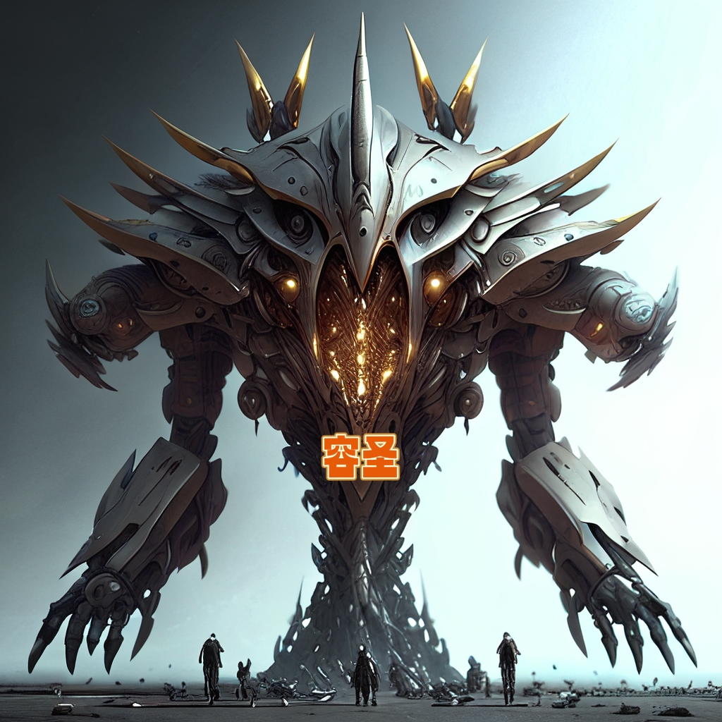 巨大机器人漫步大地之间