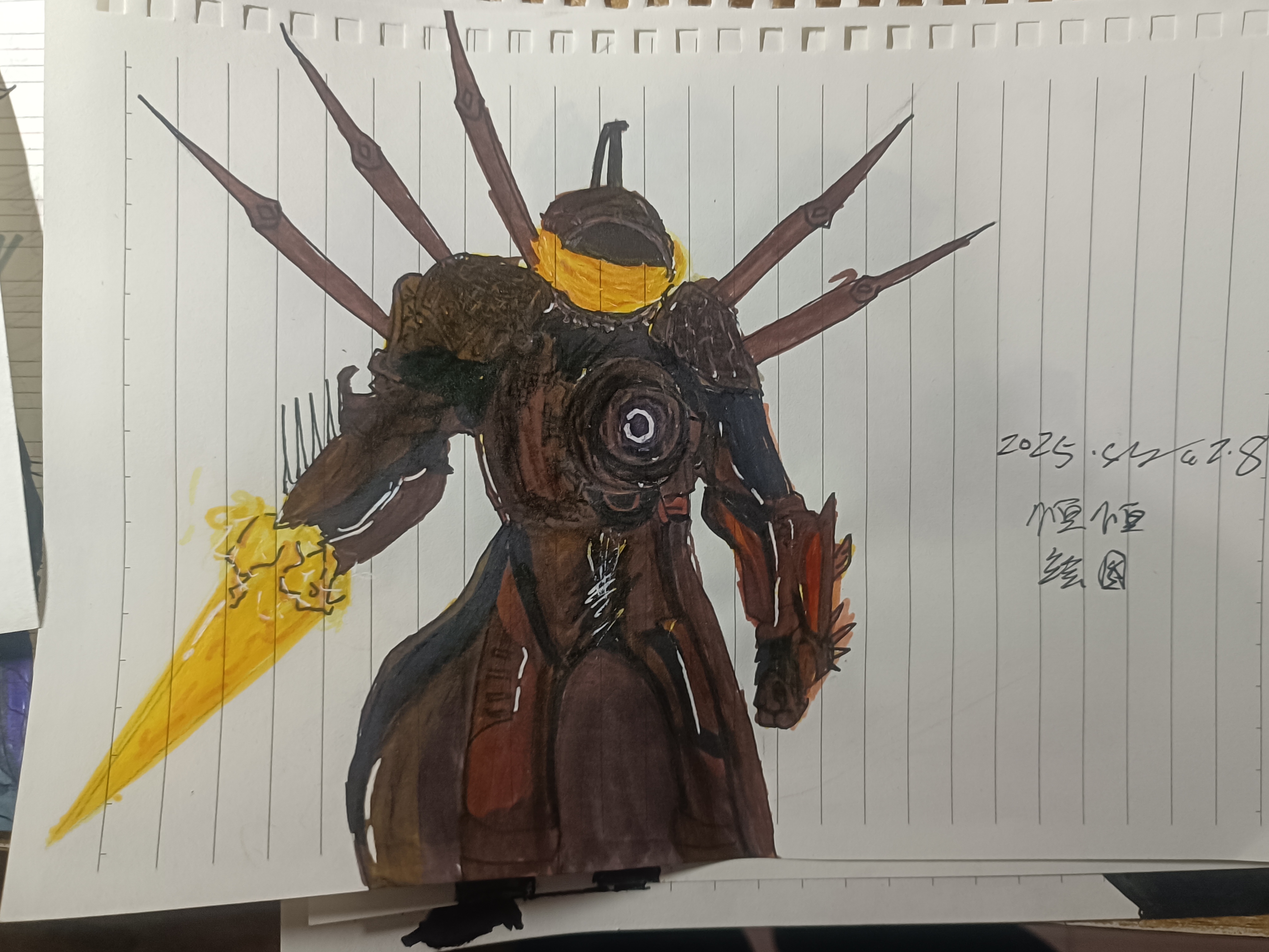 兄弟们,来发一下我最近画的,我彩铅快递到货了,结果我出去玩了一下