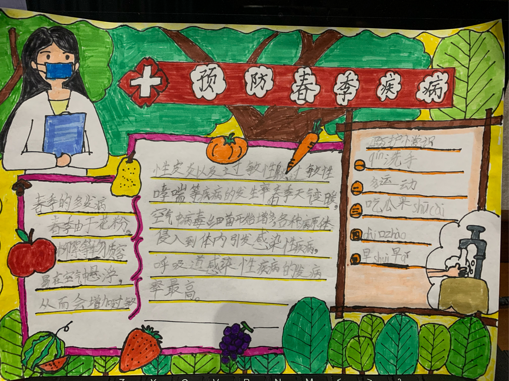 一年级讲卫生预防疾病类手抄报