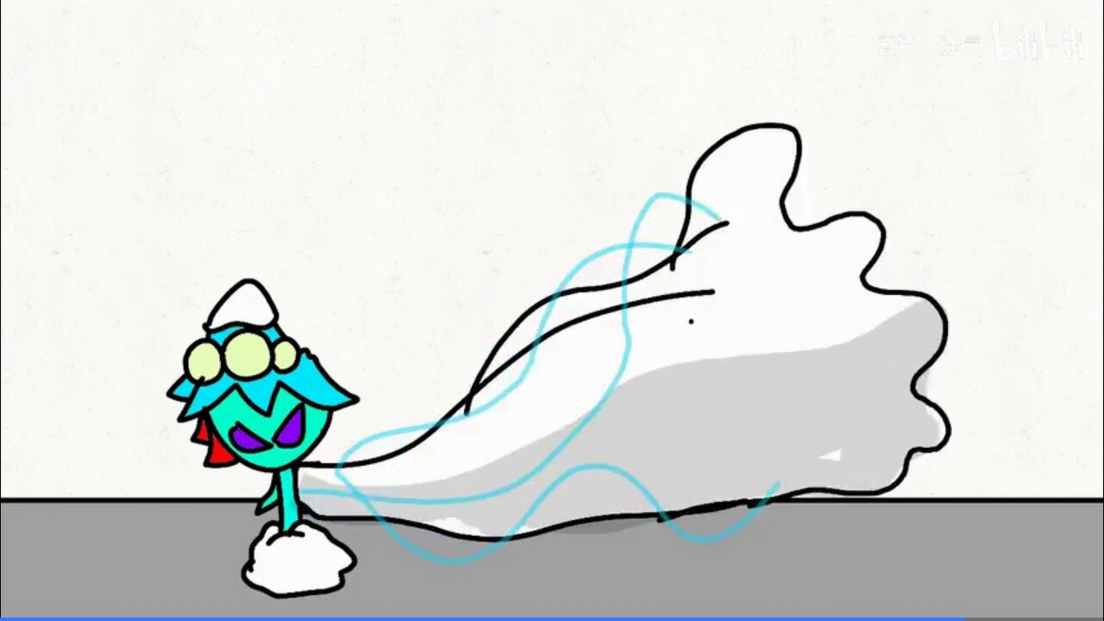 平凡豌豆(第二集)这冰仙子肯定还没练好如何攻击,连小碗(主角名字)都