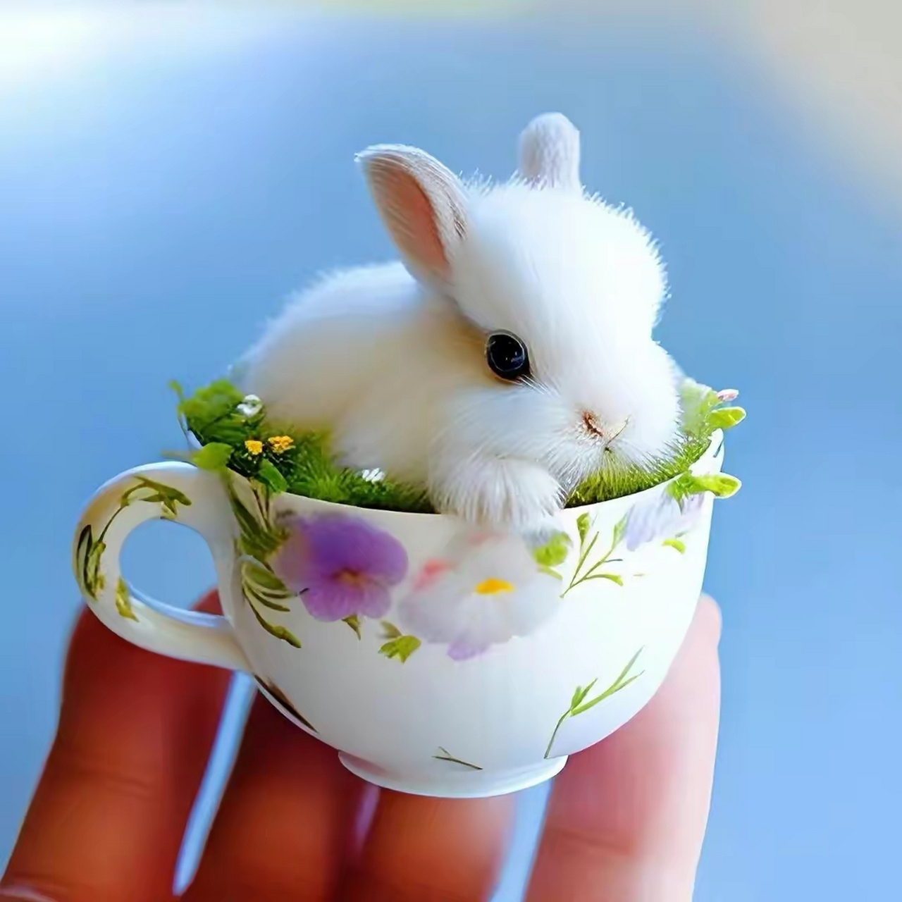 看到如此萌萌哒的茶杯兔,心情美妙了[比心]