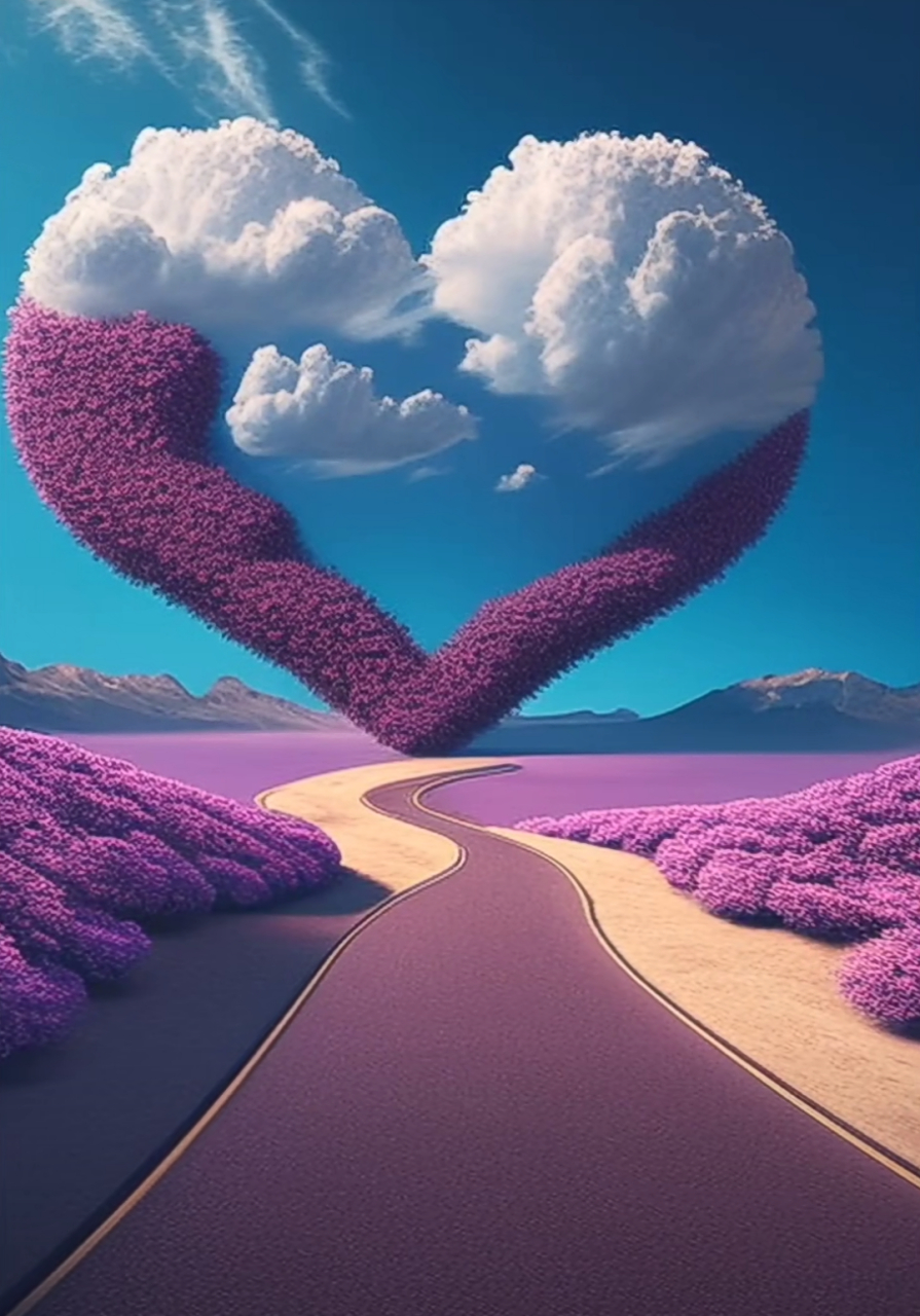 据说看到心形云朵的人,都会拥有完美的爱情.#治愈系