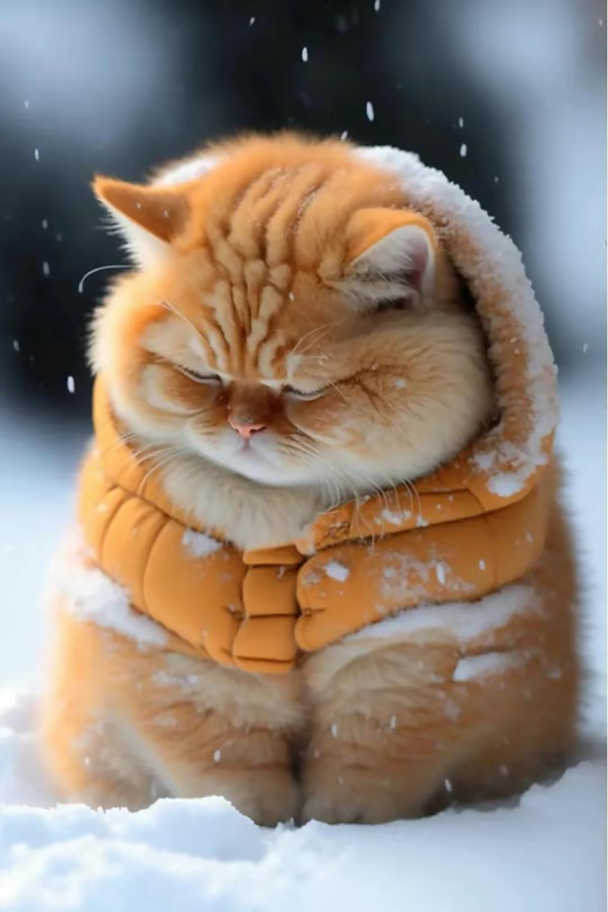 可爱的大胖橘|一只忧郁的猫