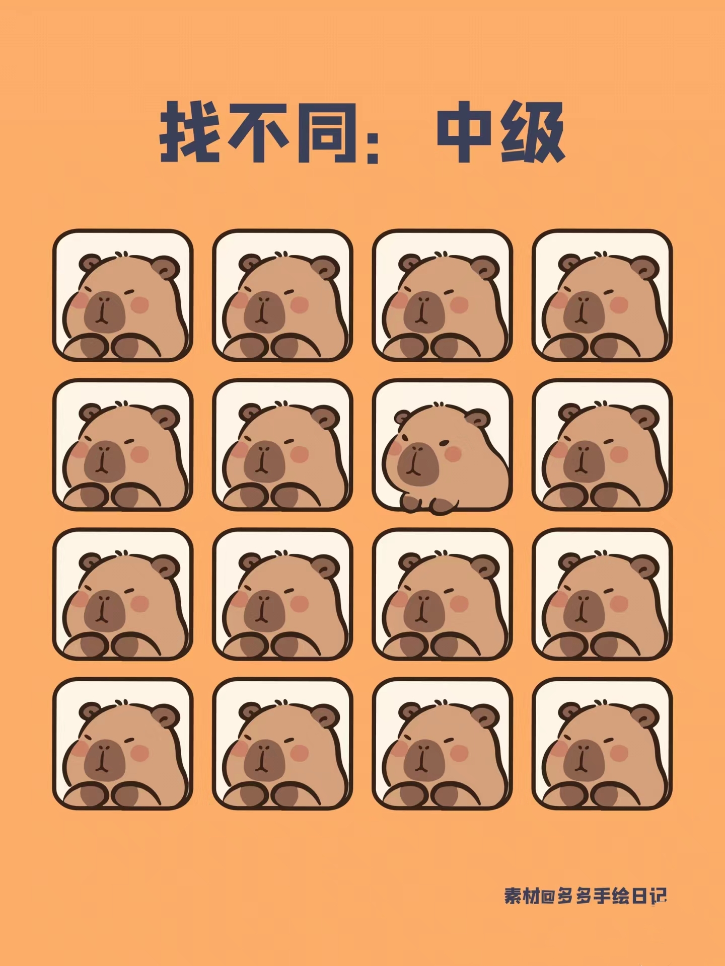 中级挑战,快来找不同!