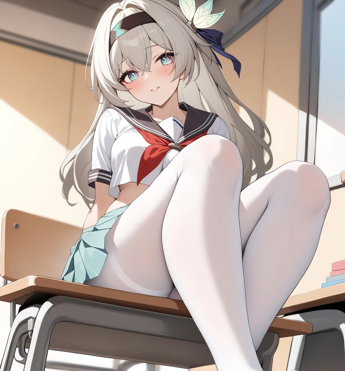 流萤白丝好看捏