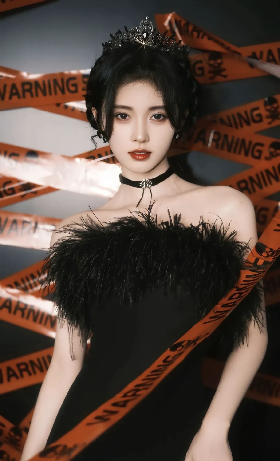 鞠婧祎 绝美黑天鹅造型