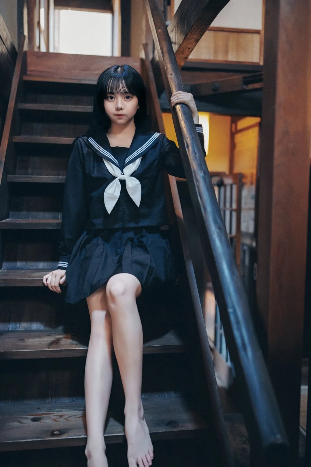 小姐姐jk制服深色系的高级感