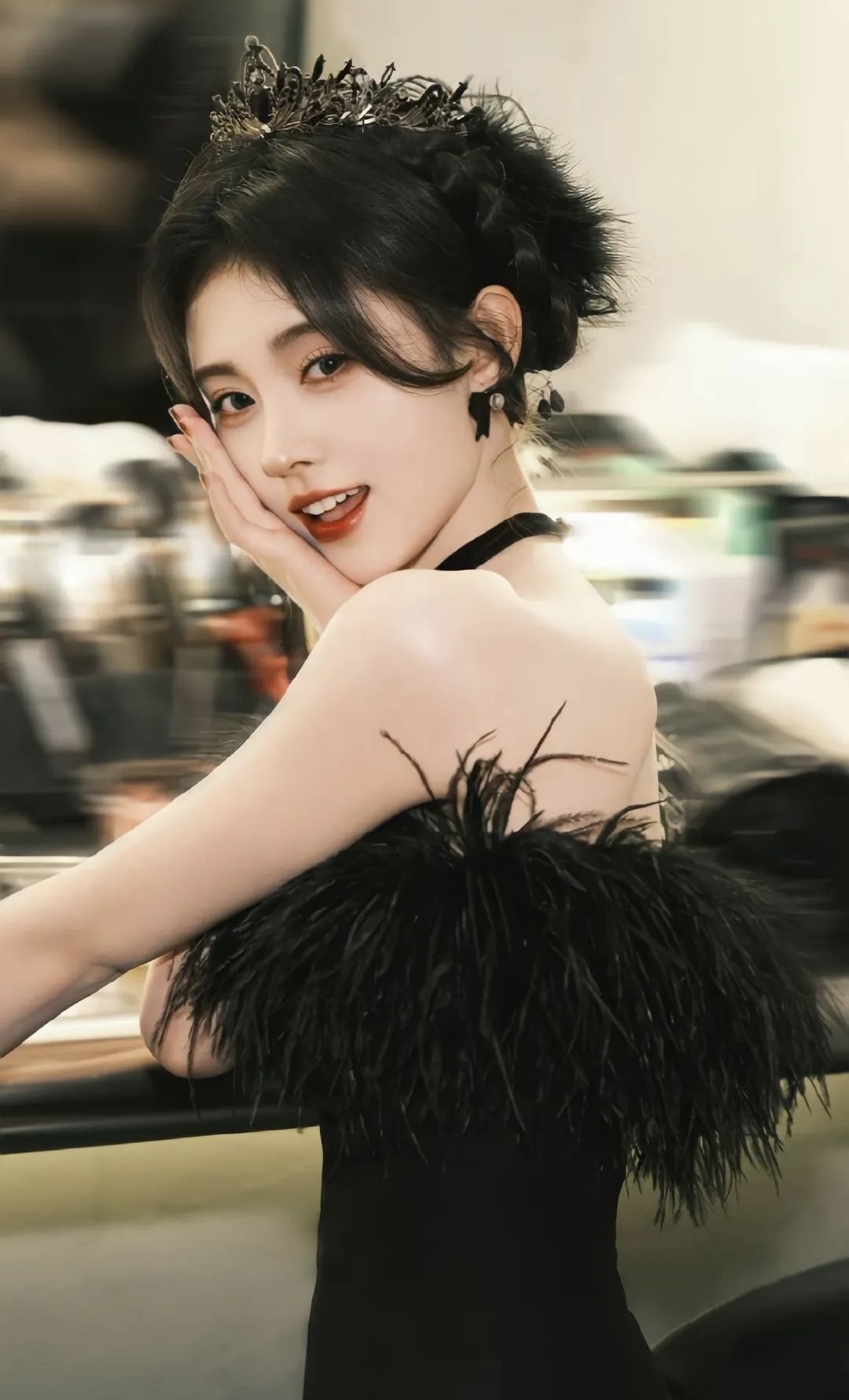 鞠婧祎 绝美黑天鹅造型