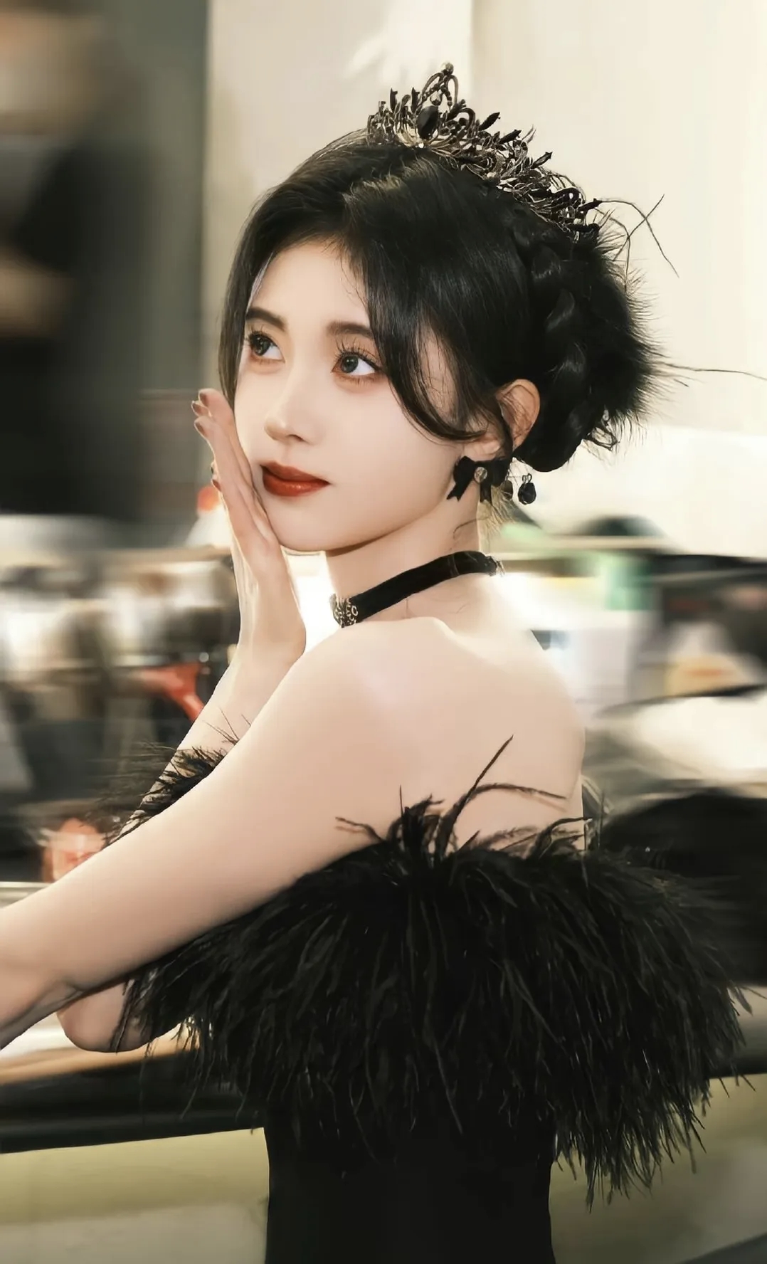 鞠婧祎 绝美黑天鹅造型
