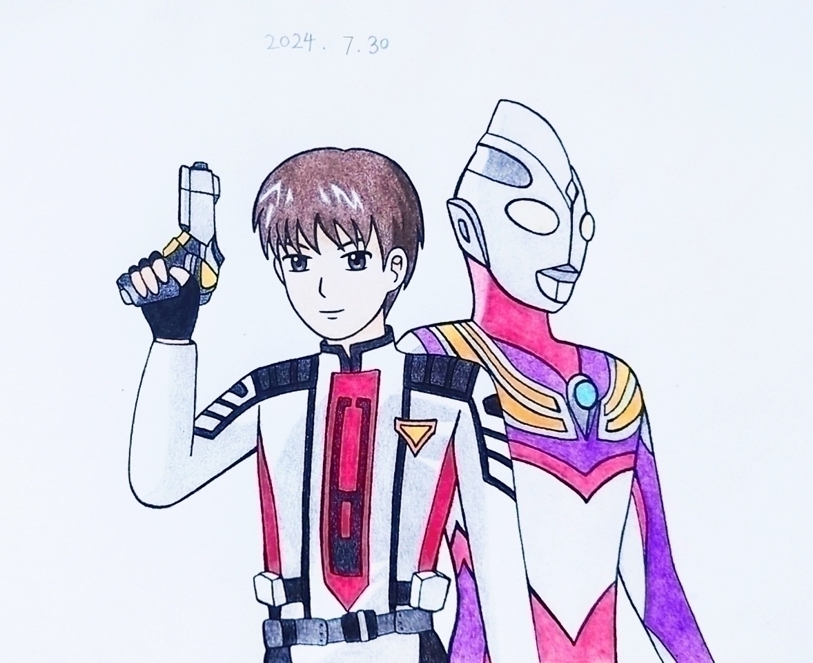 我画的二次元版的大古和迪迦