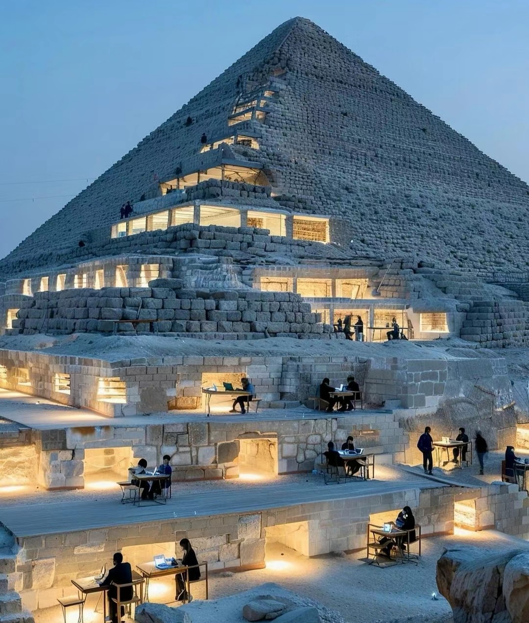 金字塔变成写字楼,你别说这个创意还不错!
