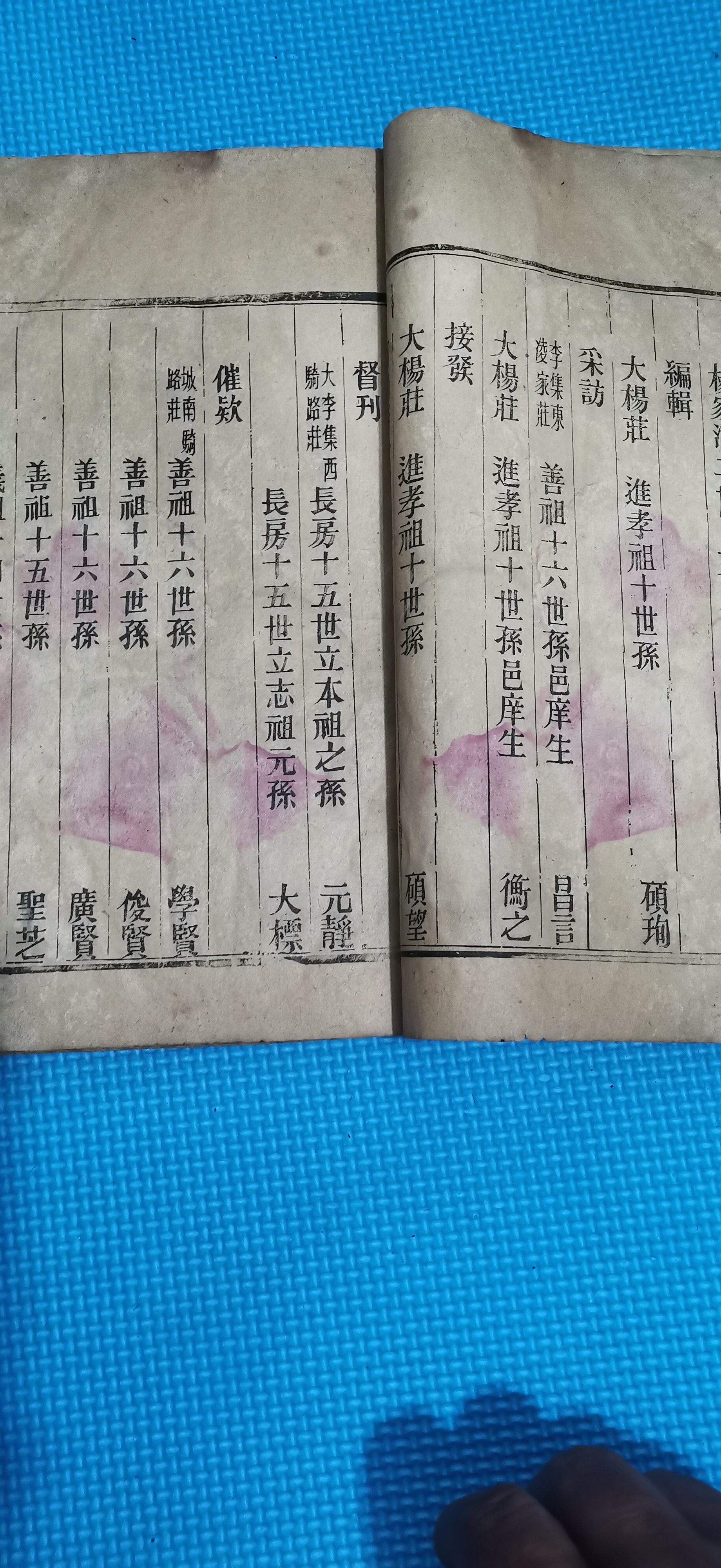 有幸收到清宣统元年我们杨氏四知堂家谱一本,经历了岁月的洗礼显的古