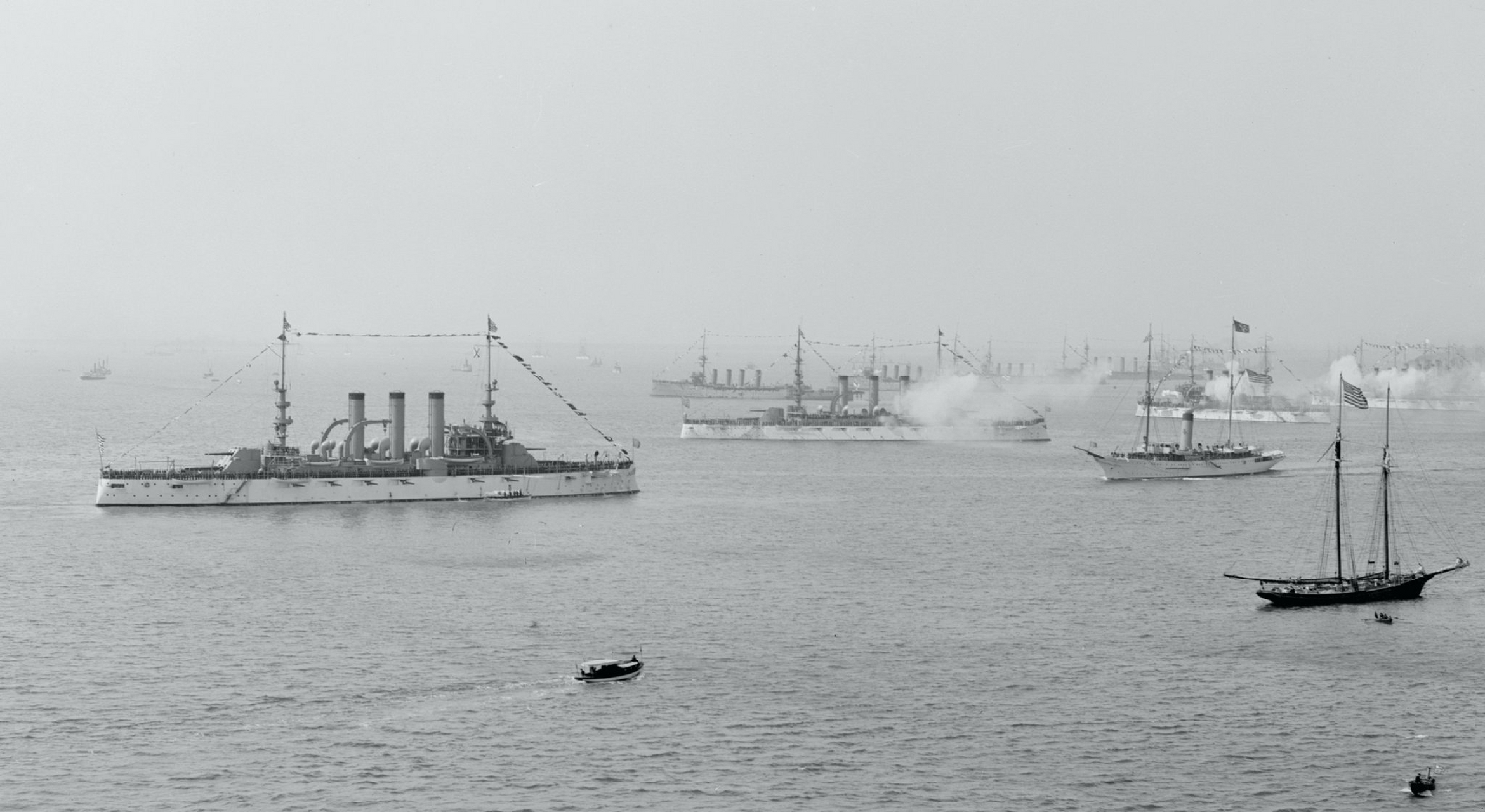 1907年准备出航的美国大白舰队. #军事历史