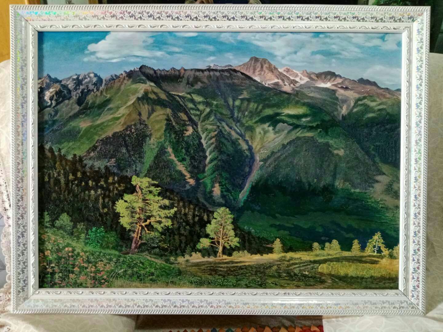 实力派画家张勇军先生生宣彩墨写实国画作品画展效果